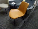 hnědá židle imitace kůže DAN-FORN 